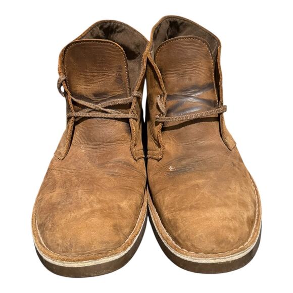 Clarks Men\'s Bushacre Chukka Desert Ankle Laced Boots Size 14 M Beeswax Leather main image 7